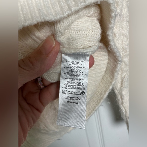 Loft delicate tie back bobble crewneck sweater - Picture 3 of 4